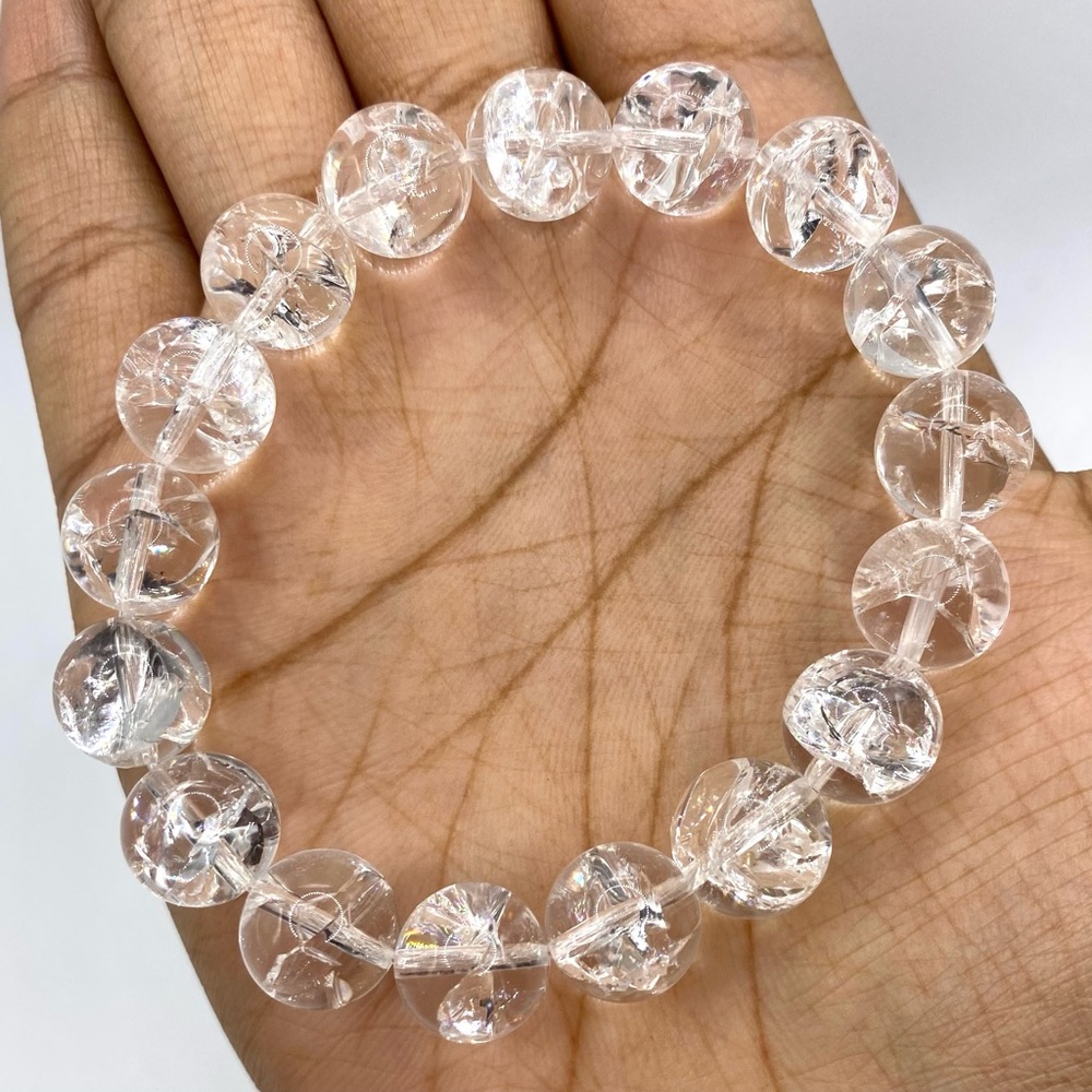 Rainbow Clear Quartz Crystal Bracelet 12mm